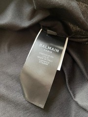 Balmain Men’s Basic Black Short Sleeve Cotton Tee Medium