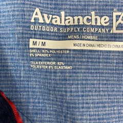 AVALANCHE Men’s Medium Polyester Short Sleeve Button Shirt Blue