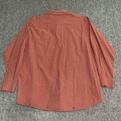 Lucchese Red Check Button Down Cotton Shirt Mens Large Cowboy Western