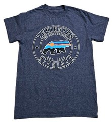 Ludington Michigan The Great Outdoors T-Shirt Adult Small Vacation Bear Country
