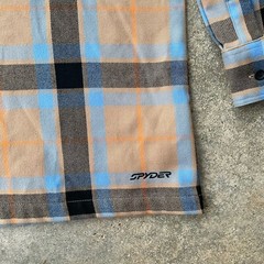 NWT Spyder Elevation Tech Flannel Men’s Size XL Tannin Plaid Outdoor Long Sleeve