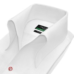 Men High Open Button Down Collar White Cotton Multicolor Buttons Reception Shirt