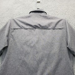 Croft & Barrow Button-Up Shirt Men Small Gray Quick Dry Slit Detail Chest Pocket