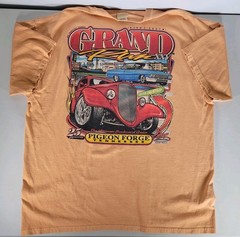 Vintage 2007 Grand Run XXV Pigeon Forge Tennessee Car Cruise Shirt XL Orange