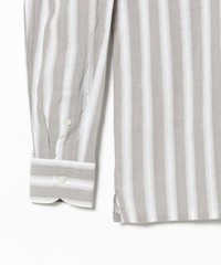 (ASK availability First) GUY ROVER Cotton linen striped band collar shirts new