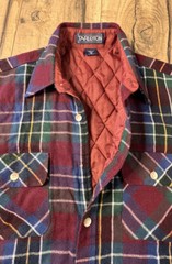 Vintage 90s Quilt Lined Plaid Tarleton Flannel Shirt Jacket Pockets Mens Medium
