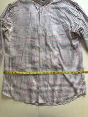 Pendleton Men’s Large Plaid Button Front Shirt Red Blue White Cotton L