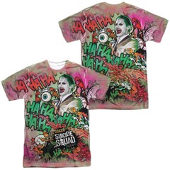 Suicide Squad Joker Psychedelic Cartoon Unisex Adult Costume T Shirt, S-3XL