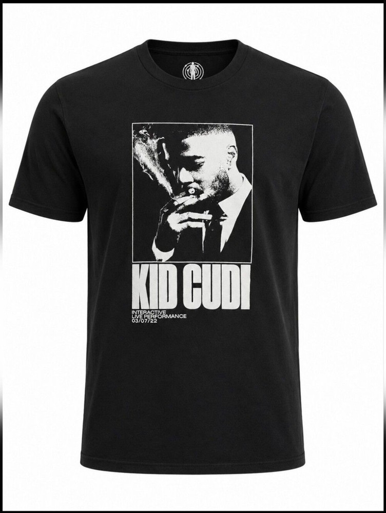 Kid Cudi Interactive Live Performance 2022 Graphic Band Streewear Tee Sz L