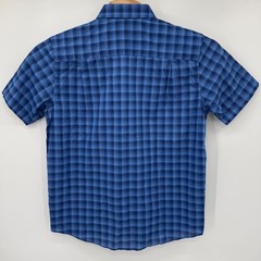 UCLA Bruins Cutter & Buck Button Down Men L Tour Blue Plaid Short Sleeve NWT