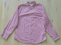 Goodthreads Slim Fit Gingham Button-Down Shirt – Red/White – Size XL