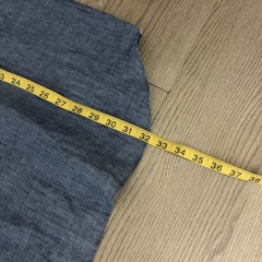 Men’s VTG Saks Fifth Avenue 100% Linen Blue Shirt Large Made in Albania