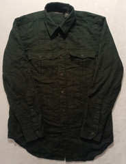 Structure Button Down long sleeve dress shirt men 35/37 Dark green chest pockets