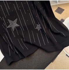 New Men Women Luxury Diamond Star Rhinestones Fashion T-Shirt High Quality