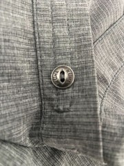Kühl Solid Gray Pattern Polyester-Spandex Blend Tapered Fit Shirt Size L