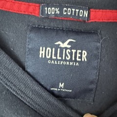Hollister California Long Sleeve Shirt Size M Blue White Logo Crewneck