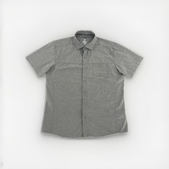 Kühl Solid Gray Pattern Polyester-Spandex Blend Tapered Fit Shirt Size L