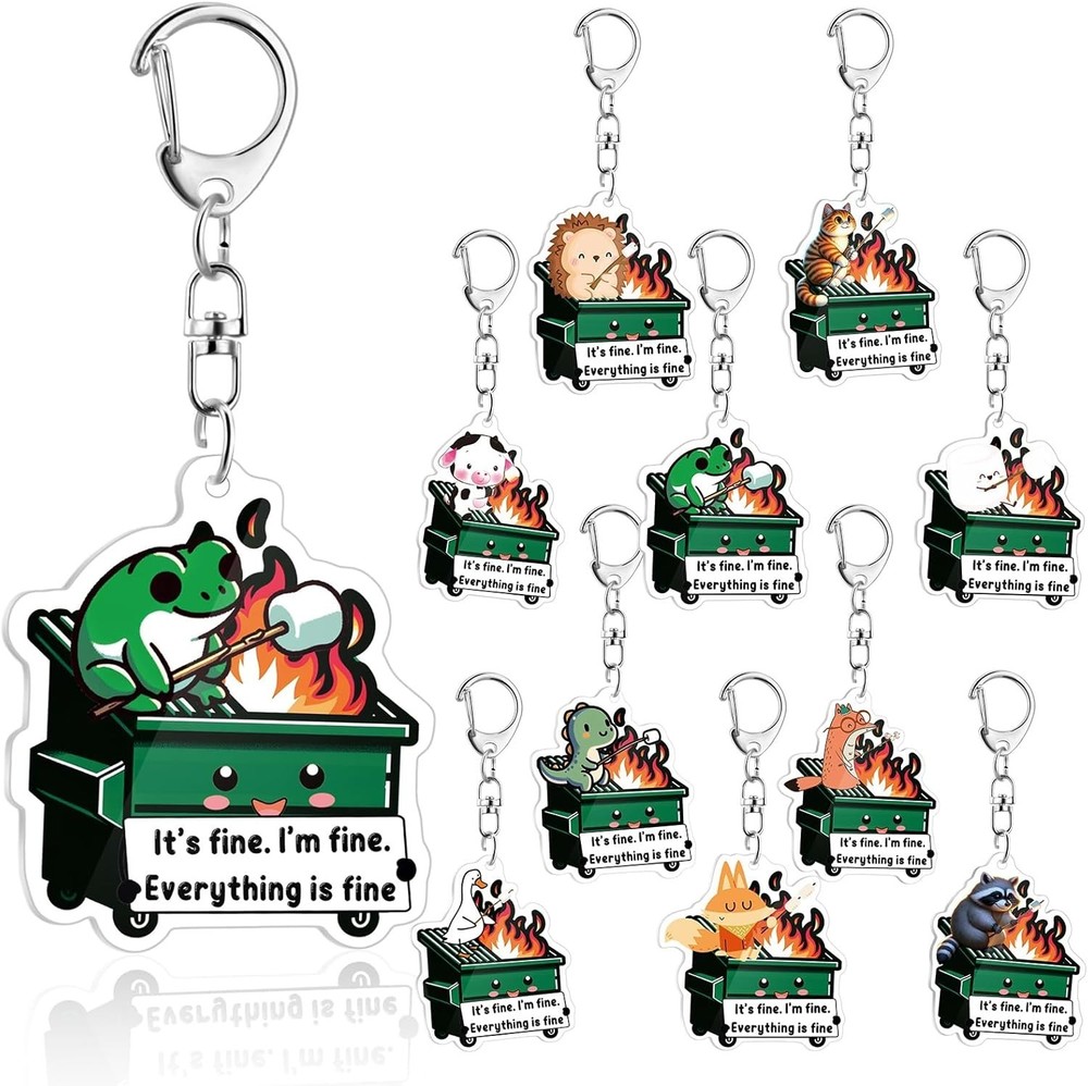10 Pcs Funny Dumpster Fire Response Team Appreciation Gifts Emotional Support Ac