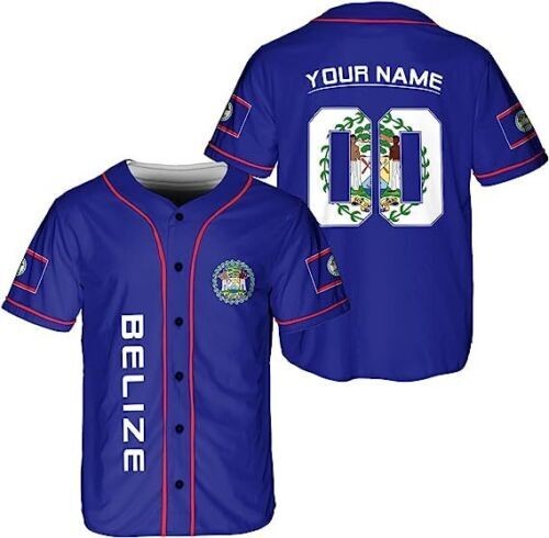 Personalized Belize 3D Baseball Jersey Shirt Halloween Gift Best Price Us Size