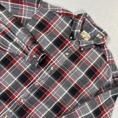 Red Head Brand Mens Flannel Shirt Large Red Plaid Classic Outdoor Utility