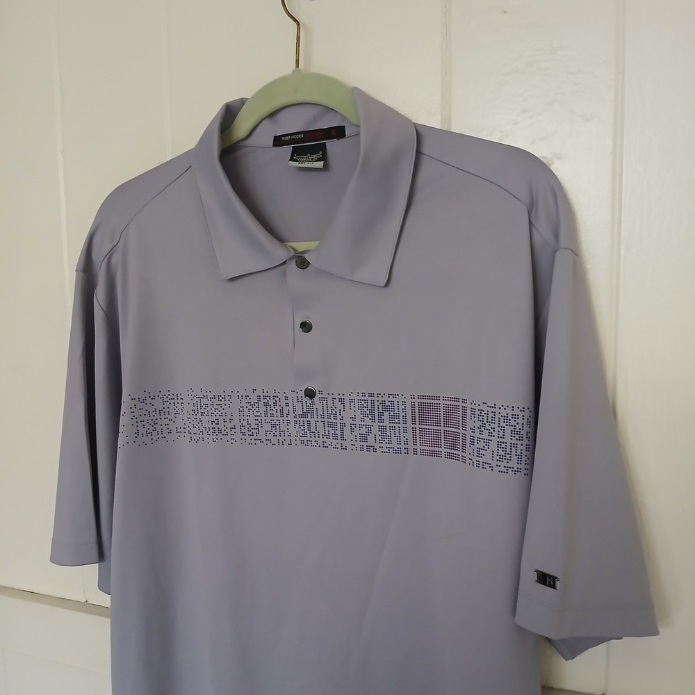 Nike Tiger Woods Collection Shirt Polo Golf Men’s Large Lavender Performance SS