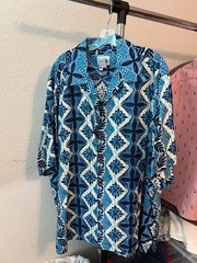 Retro Ruthie Hawaiian Shirt 3XL Tiki Vintage Style Blue Mens