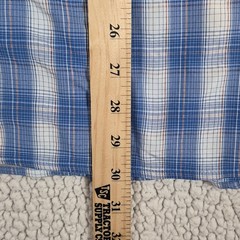 Simms Short Sleeve Pearl Snap Guide Fishing Shirt Men’s Large Blue White Plaid