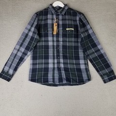 NEW Tailor Vintage Flannel Shirt Adult Small Reversible Shacket Button Up Plaid