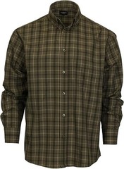 GIOBERTI MEN’S LONG SLEEVE BUTTON DOWN PLAID SHIRT WITH CHEST POCKET