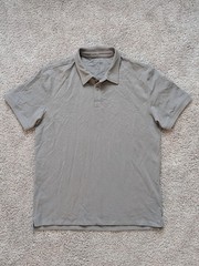 Ash & Erie Polo Shirt Mens Medium Gray Pique Pima Cotton Knit Golf Preppy