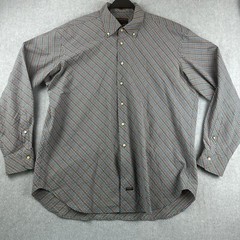 Robert Talbott Multicolor Pastel Stripe Shirt Mens XL Long Sleeve Seersucker