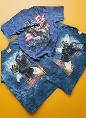 Vintage The Mountain T Shirt Bundle Of 3pcs Tie Dye Blue Size XL Dated 2006
