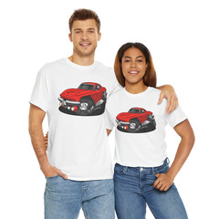 DigiRods Corvette C2 Vintage Model Classic Cartoon Car White T Shirt