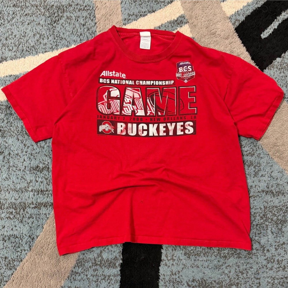 Delta Ohio State Buckeyes 2008 BCS National Championship Game T-Shirt Red XL