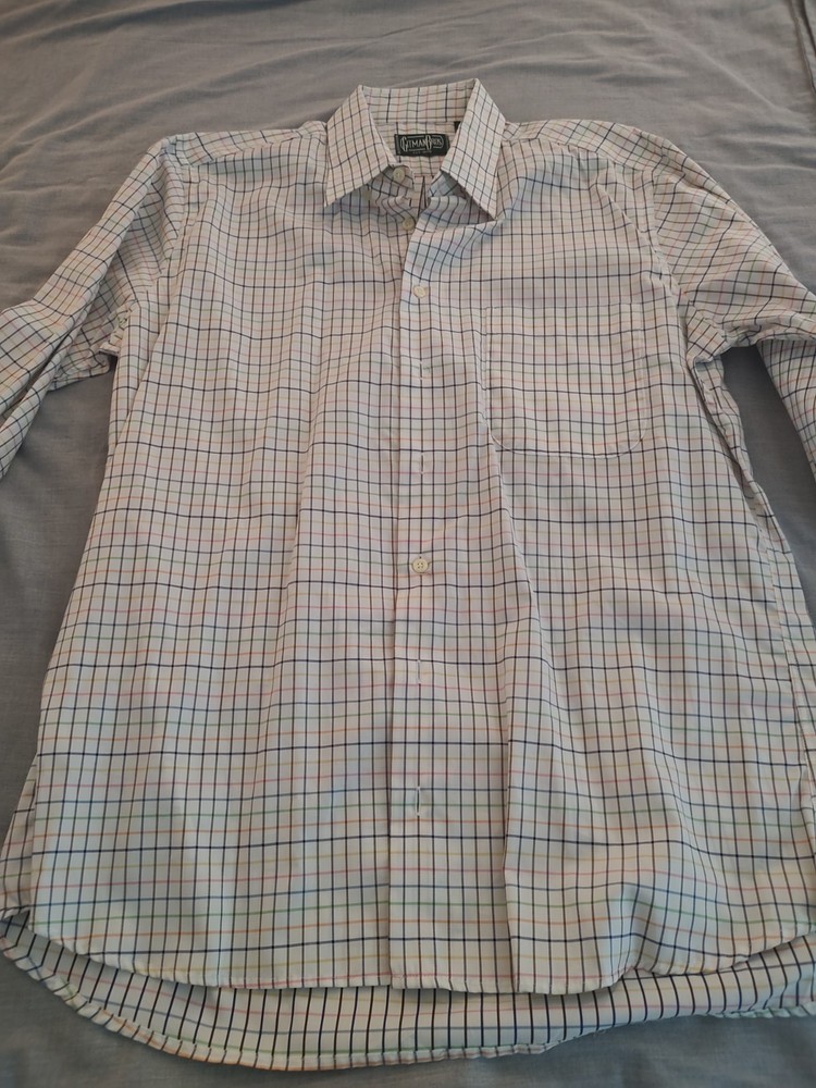 Gitman Bros. Long Sleeve Button Up Multi Color Stripes L Made In USA