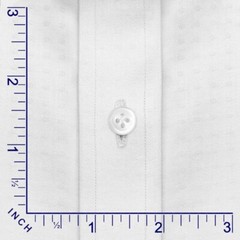 White Wide Stripes High Open Button Down Collar Buttonless Men’s Business Shirt