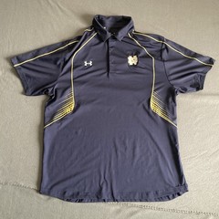 Under Armour Notre Dame Heat Gear Polo Mens XL Loose Short Sleeve Fighting Irish