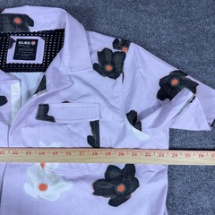 OLEU Originals Mens XL Purple Floral Short Sleeve Snap Button Up Stretch Shirt