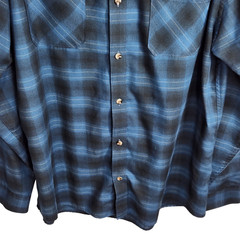 Travis Mathew Give It a Try Plaid Button Up Shirt Men’s Size XL Estate Blue Flaw