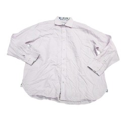 Unck Label Dress Shirt Mens 2XL Pink Geometric Long Sleeve Button Front Business