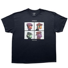 Gorillaz Demon Days Band Shirt Mens 2XL Black Album Cover Alt Rock Graphic Tee