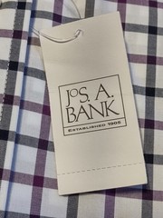 NWT JoS. A. Bank – Mens LS Traveler Dress Shirt – Multicolored – Medium 17 34/35