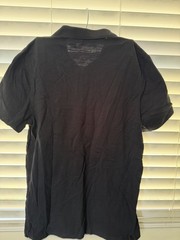 Calvin Klein Men’s Solid Black Short Sleeve Collared Polo Shirt Size L