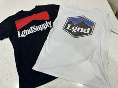 2 Lot LGND Legend Supply Co Patagonia/Marlboro Back Hit T-Shirt Double-Sided M