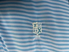Peter Millar Summer Comfort E4 Embroidered 1899 Polo Shirt Adult XL Blue Striped