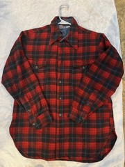 Vintage Pendleton Woolen Mills Wool Flannel Portland 16 1/2
