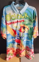 Hardaddy Its 5 O’clock Somewhere Parrot Beach Hawaiian Mens Shirt 3XL (10170)