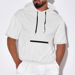 Summer Hooded Waffle Breathable Sports Tee