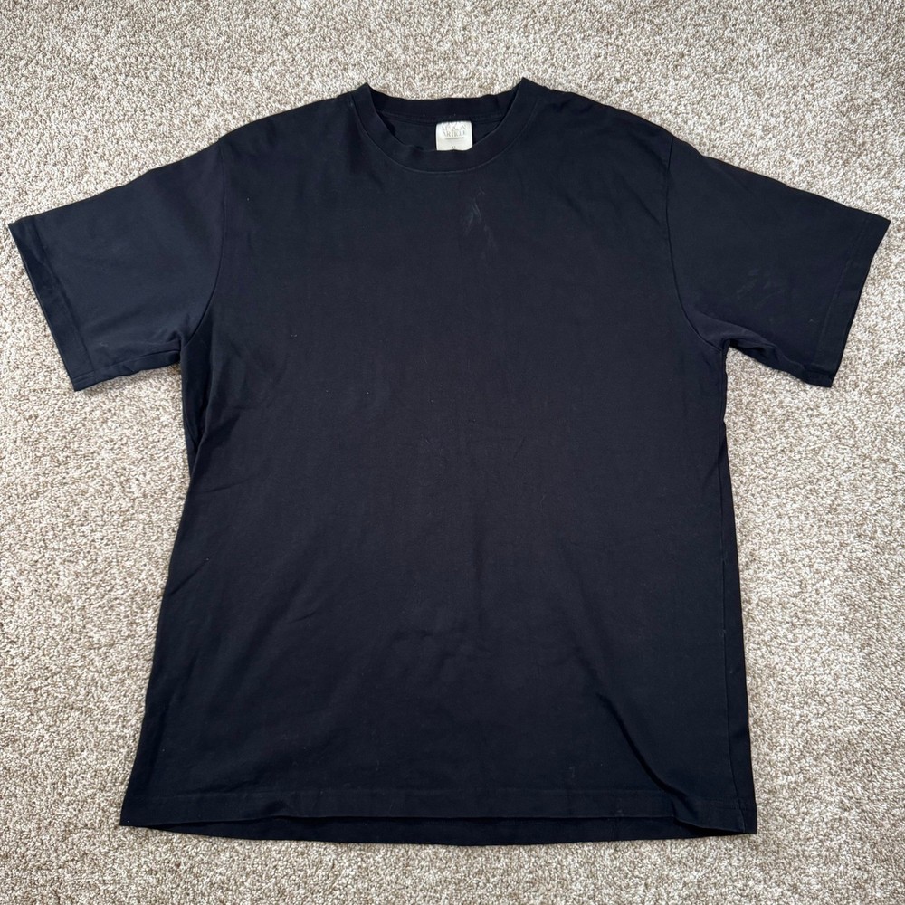 Maison Article Premium Essentials Black T Shirt Mens XL Short Sleeve Cotton