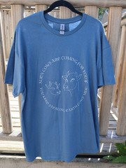 ADULT LIGHT DENIM COLOR VEGAN 100% COTTON T SHIRT